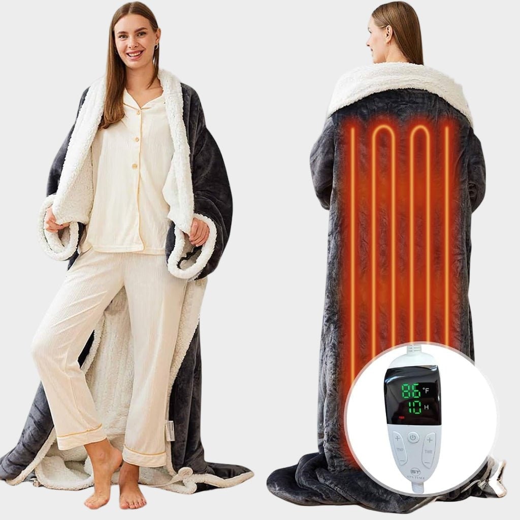Cosycombe™ Heated Wearable Blanket with Sleeves and Foot Pocket