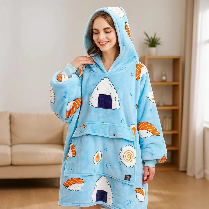 Cosycombe™ USB Heated Blanket Hoodie in Soft Flannel