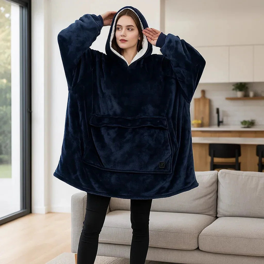 Cosycombe™ USB Heated Blanket Hoodie in Soft Flannel