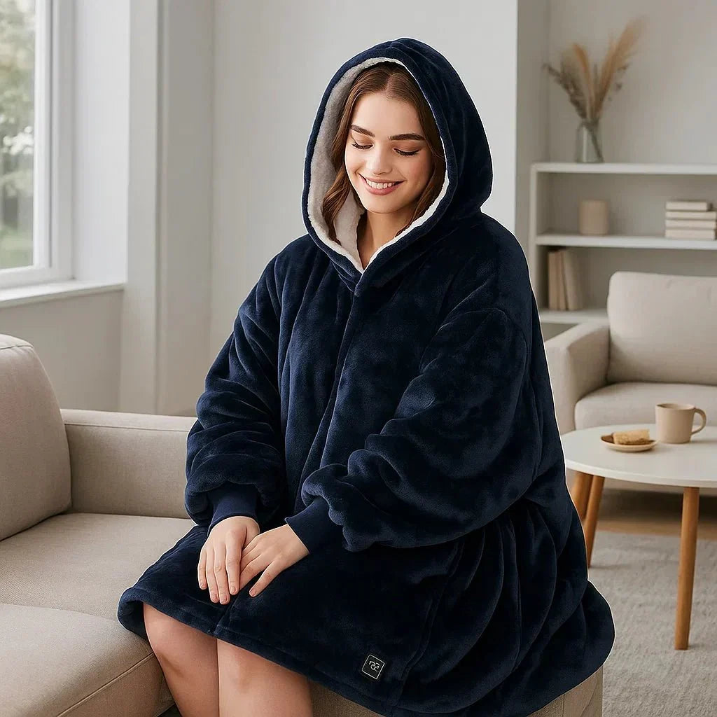 Cosycombe™ USB Heated Blanket Hoodie in Soft Flannel