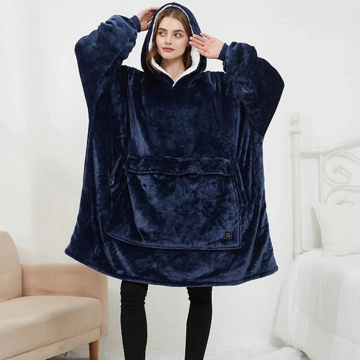 Cosycombe™ USB Heated Blanket Hoodie in Soft Flannel