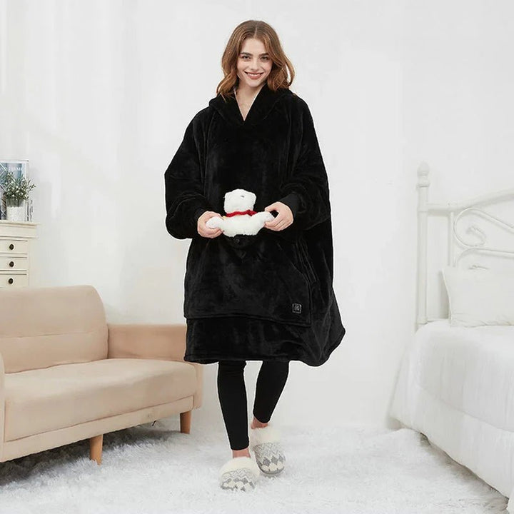 Cosycombe™ USB Heated Blanket Hoodie in Soft Flannel