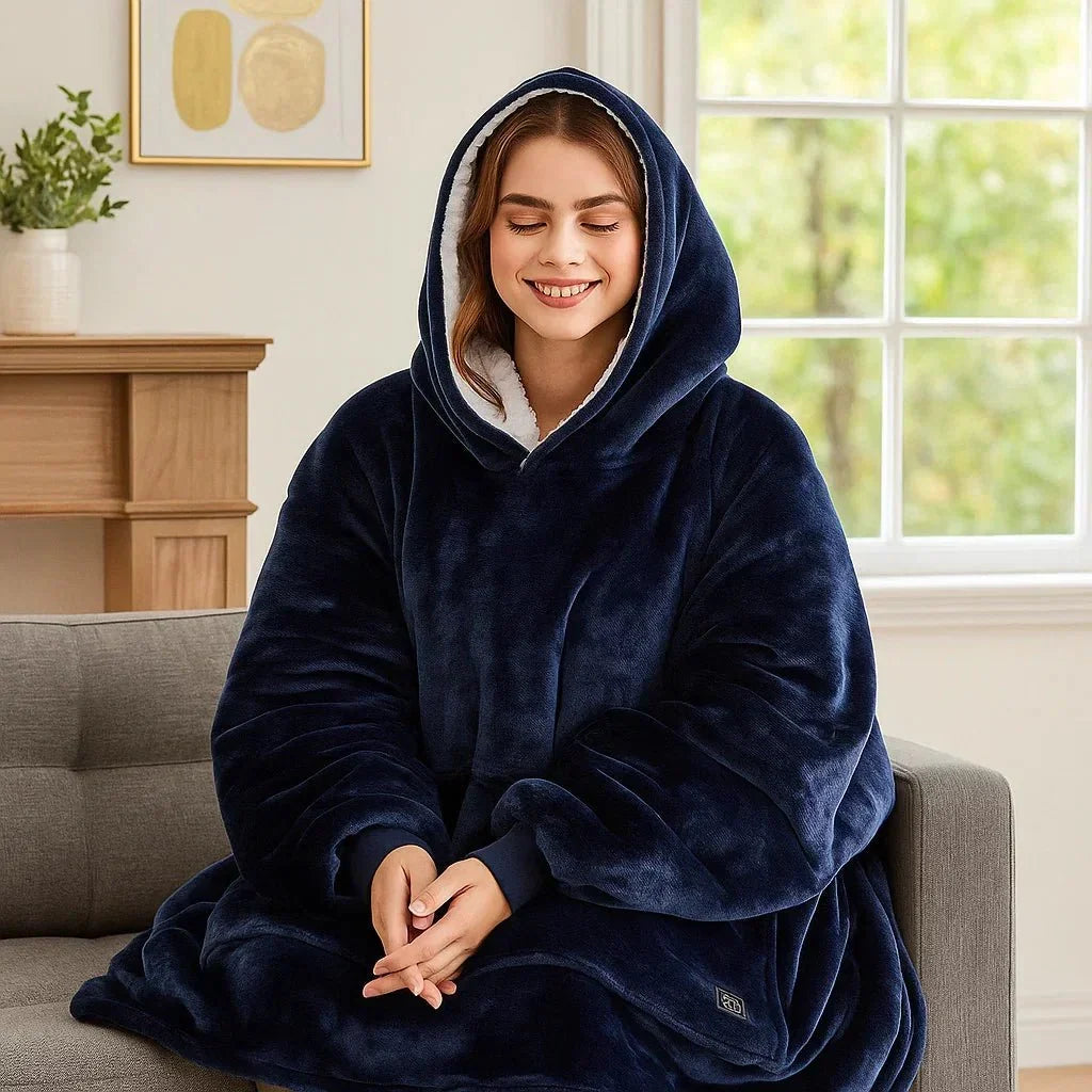 Cosycombe™ USB Heated Blanket Hoodie in Soft Flannel