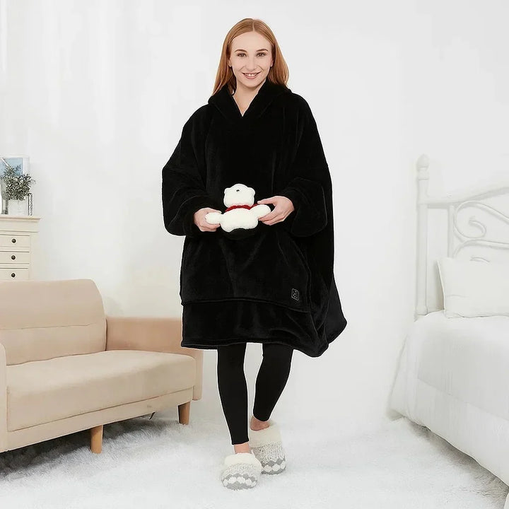 Cosycombe™ USB Heated Blanket Hoodie in Soft Flannel