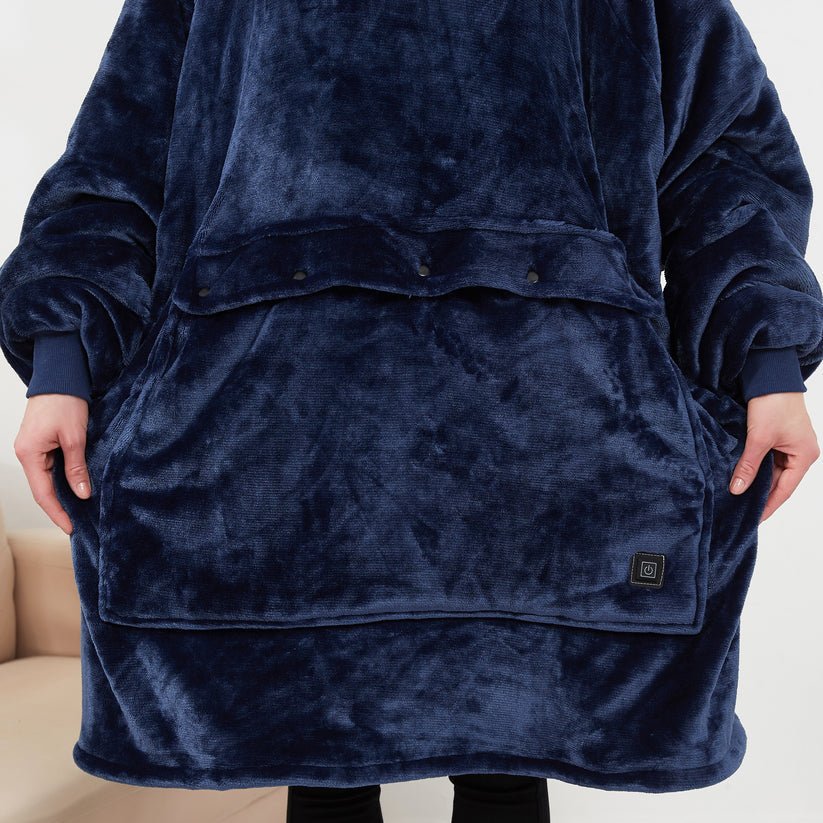 Cosycombe™ USB Heated Blanket Hoodie in Soft Flannel