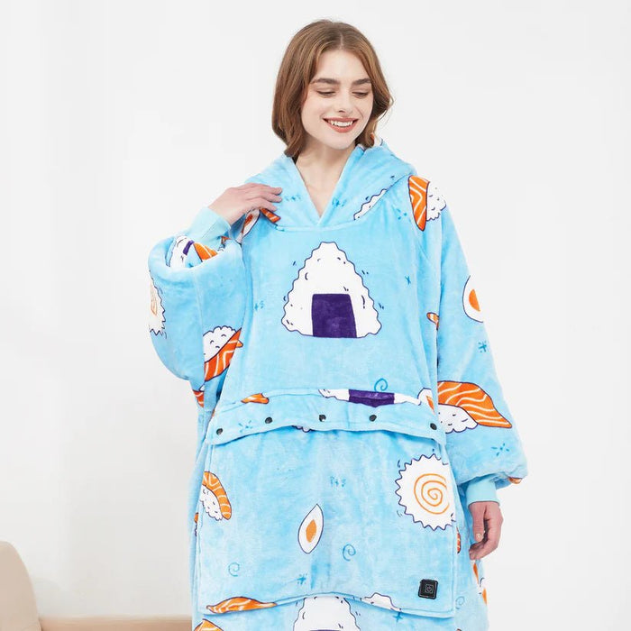 Cosycombe™ USB Heated Blanket Hoodie in Soft Flannel