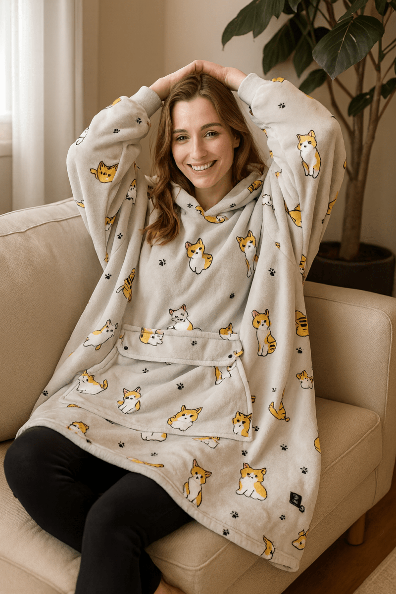 Cosycombe™ USB Heated Blanket Hoodie in Soft Flannel