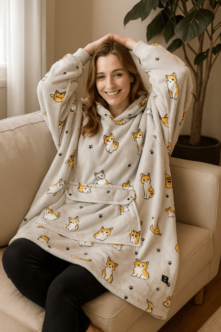 Cosycombe™ USB Heated Blanket Hoodie in Soft Flannel