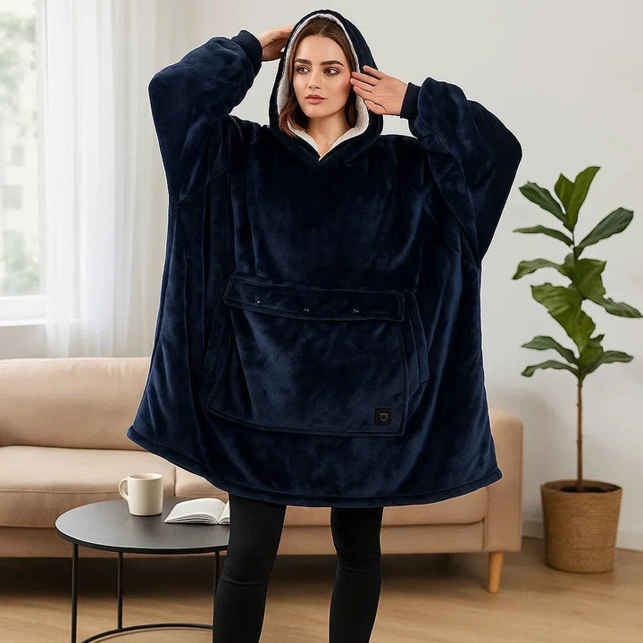 Cosycombe™ USB Heated Blanket Hoodie in Soft Flannel