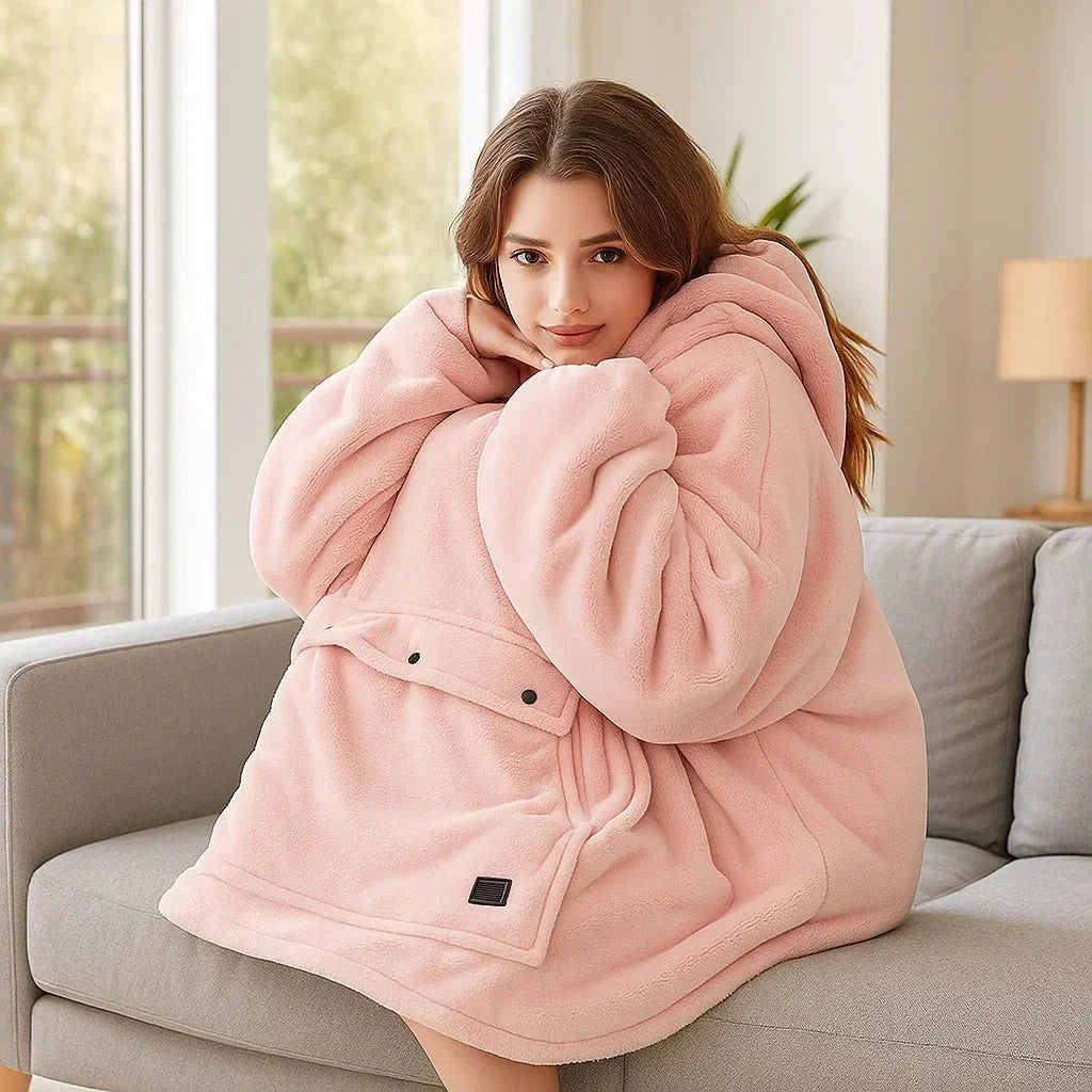 Cosycombe™ USB Heated Blanket Hoodie in Soft Flannel