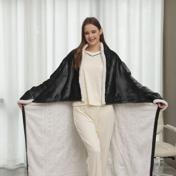 Cosycombe Wearable heated blanket with sleeves and foot pocket