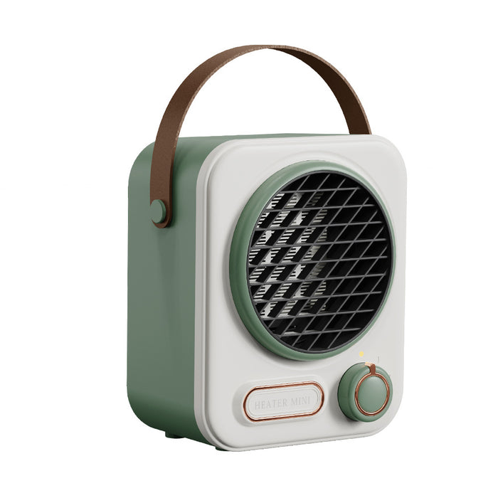 Cosycombe Retro Desk Fan Heater with Leather-Look Handle