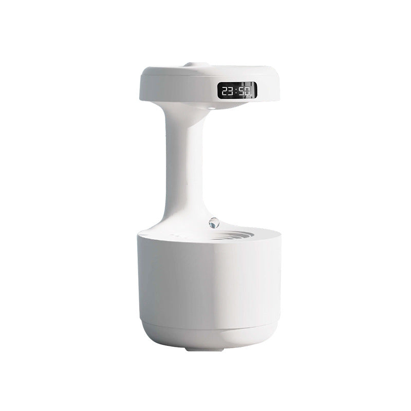 Anti-Gravity Humidifier with Clock – Water Drop Diffuser