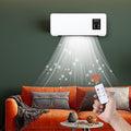 white wall-mounted fan heater with towel rail
