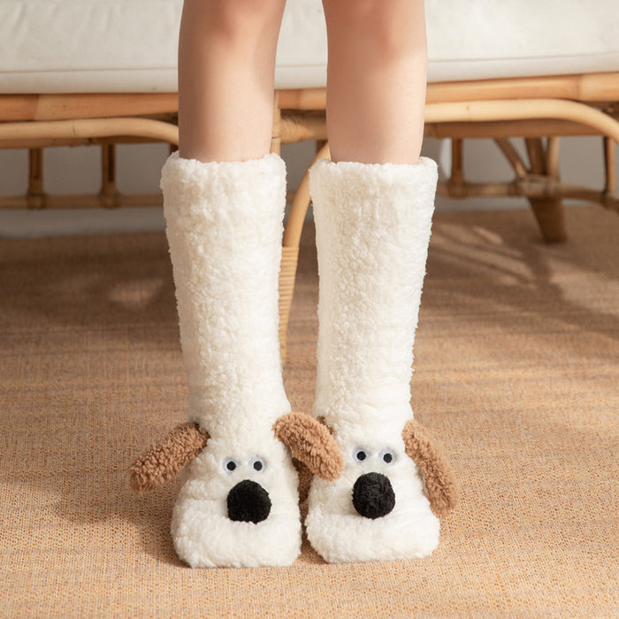 Cosycombe Plush Dog Socks with 3D Ears and Grip