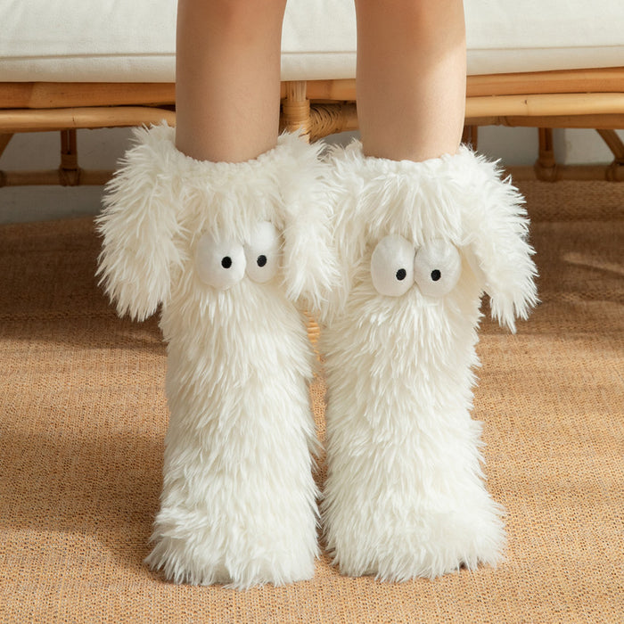 Cosycombe Thick Plush Snow Socks with Cute Eyes
