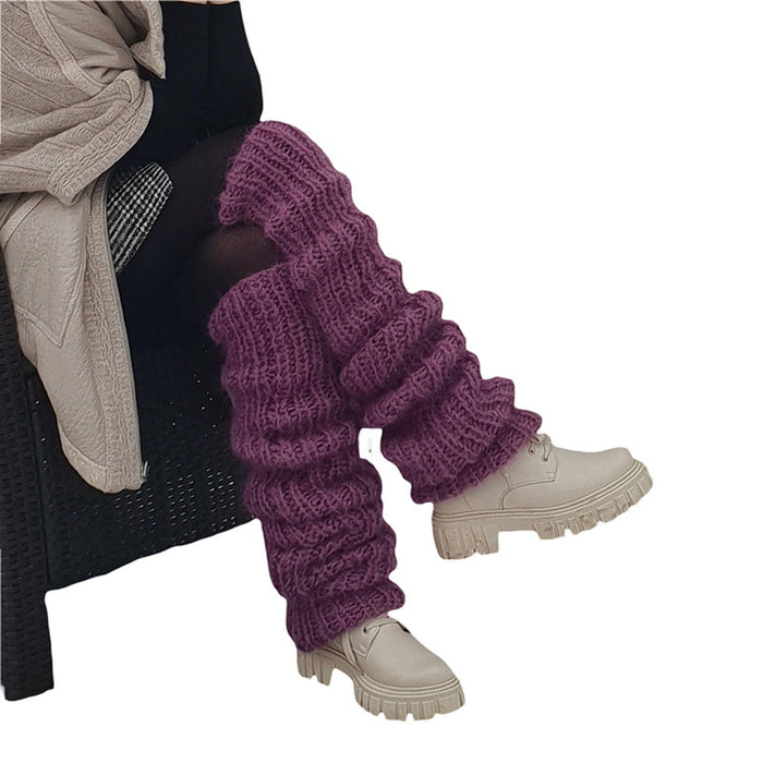Cosycombe Chunky Slouch Leg Warmers in Fluffy Knit