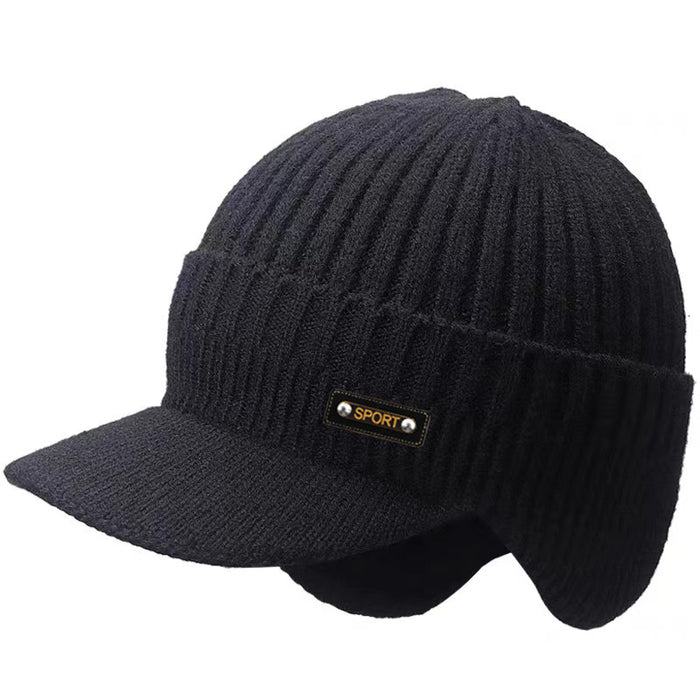 Cosycombe Mens Peaked Beanie with Fold Down Ear Flaps