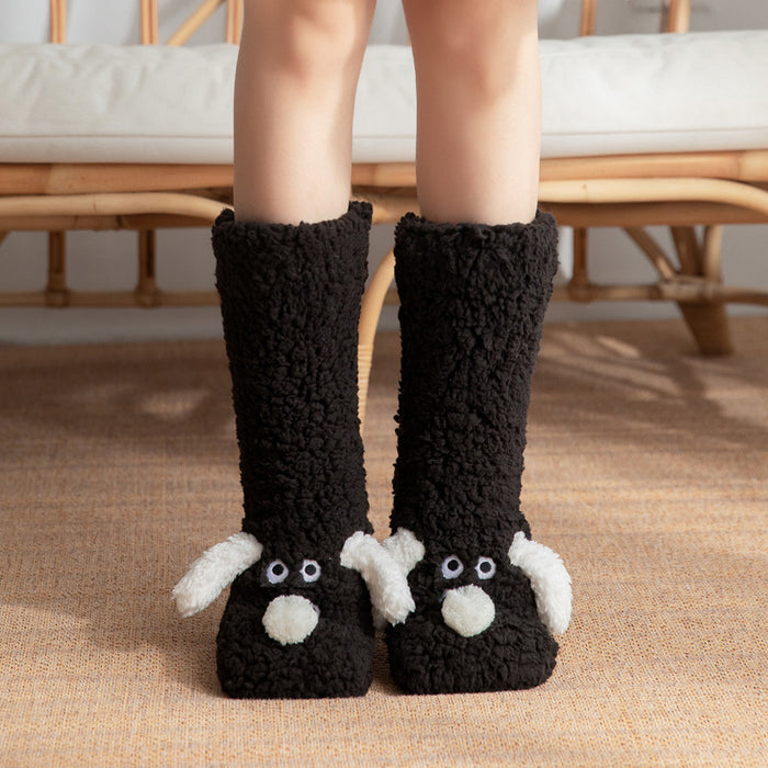Cosycombe Plush Dog Socks with 3D Ears and Grip