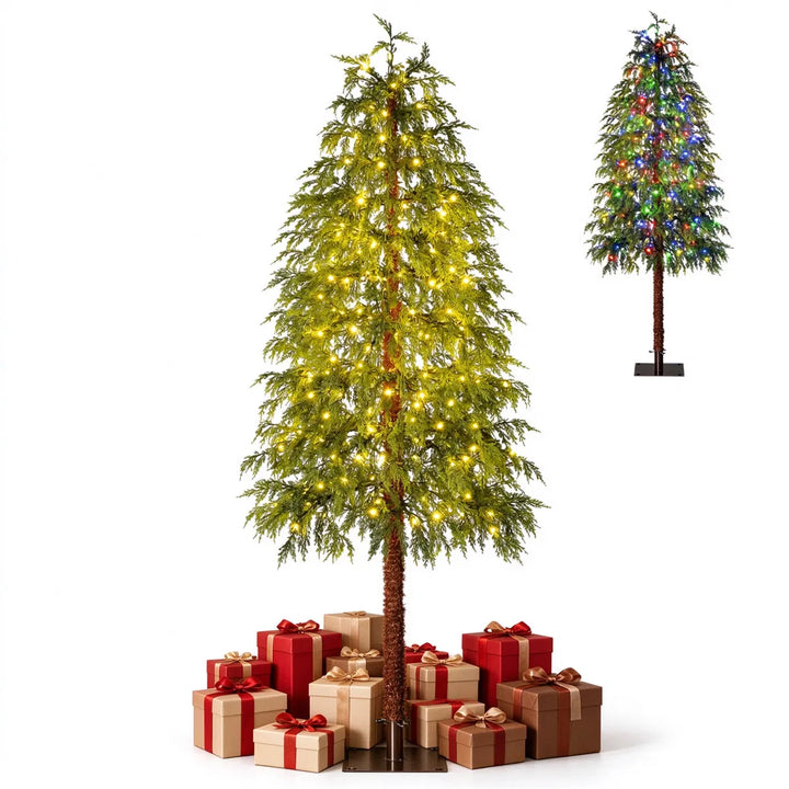 Cypress style pre-lit Christmas tree