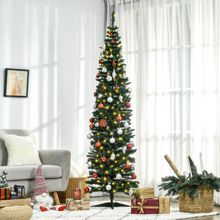 Cosycombe Pre-Lit Slim Pencil Christmas Tree with 250 Warm LEDs