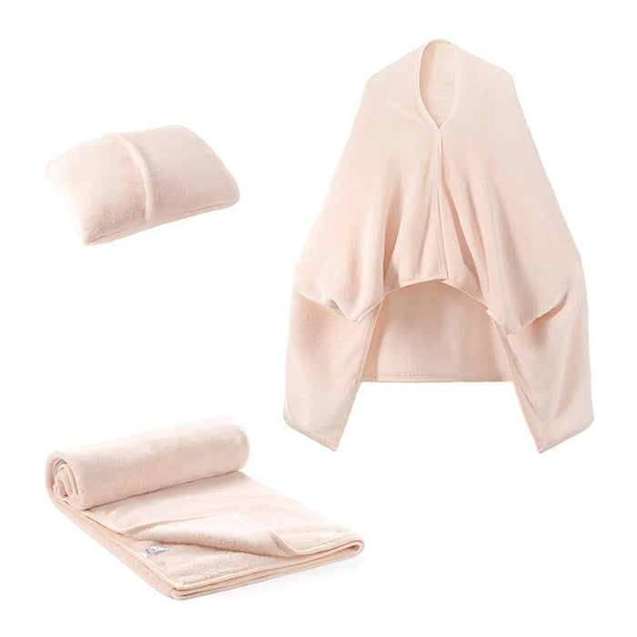 Cosycombe 3-in-1 Fleece Blanket Shawl that Folds into a Cushion