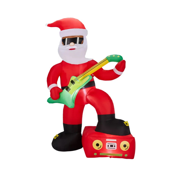 Cosycombe 7.5ft Inflatable Rock Star Santa with Guitar