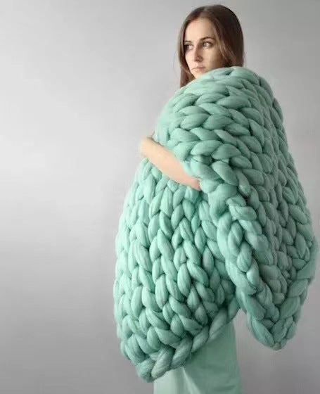 Cosycombe™ Chunky Knit Blanket in Soft Microfibre, Twelve Colours