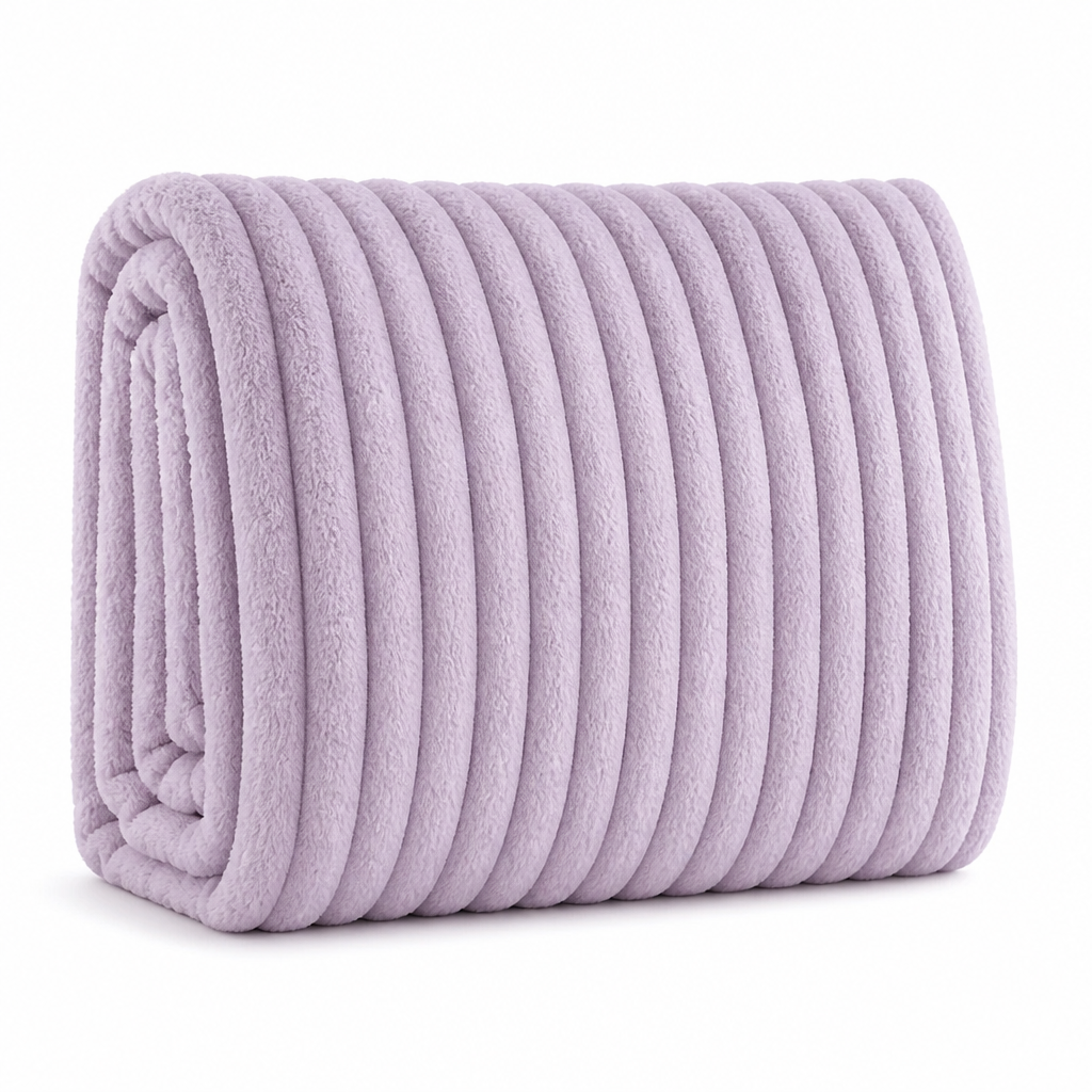 Cosycombe™ Soft Ribbed Fleece Blanket That Stays Pill-Free