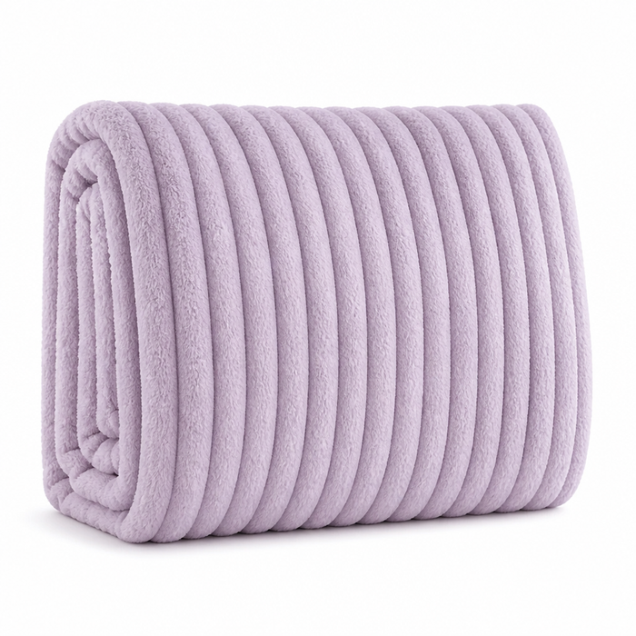 Cosycombe™ Soft Ribbed Fleece Blanket That Stays Pill-Free