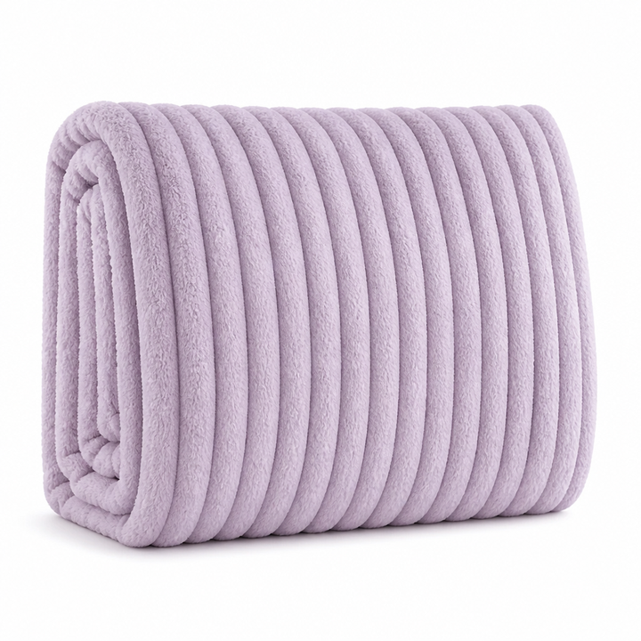 Cosycombe™ Soft Ribbed Fleece Blanket That Stays Pill-Free