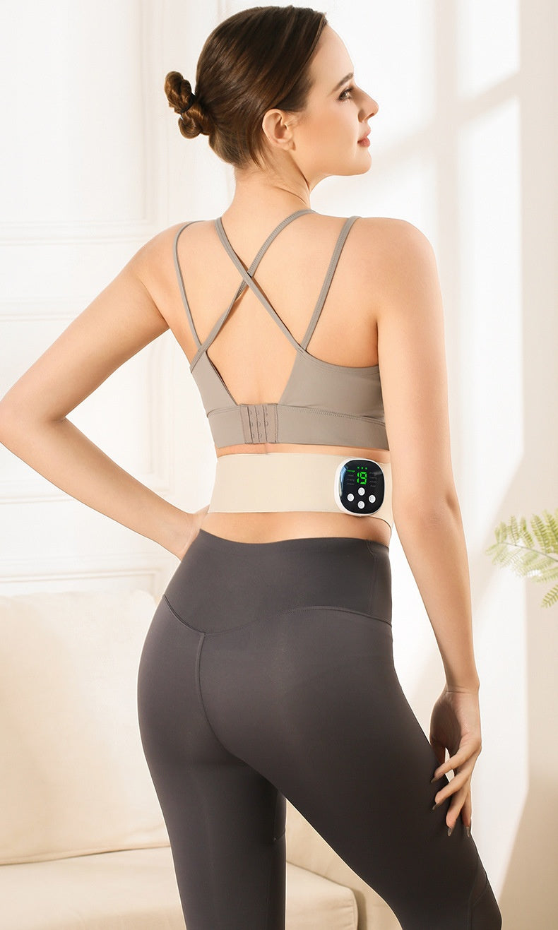 Light grey heated lumbar massage belt
