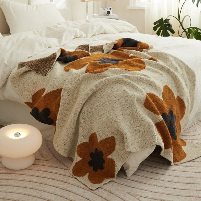 Cosycombe™ Super Soft Floral Plush Throw for Chilly Nights on the Sofa