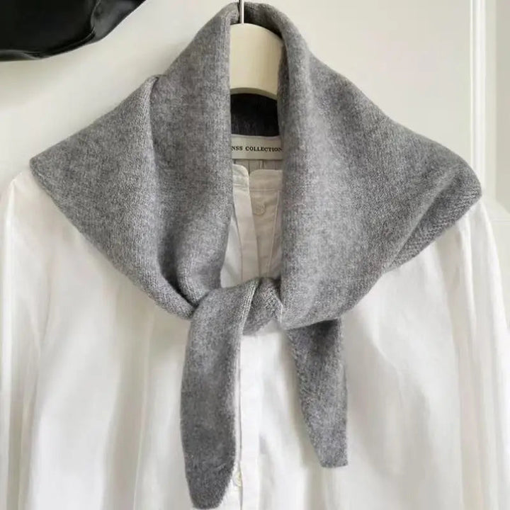 Cosycombe™ Korean-Style Triangle Knitted Scarf – Soft Winter Wrap for Women