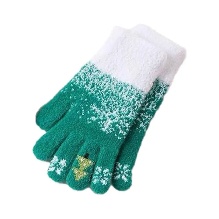 Cosycombe™ Festive Fleece Lined Convertible Fingerless Gloves