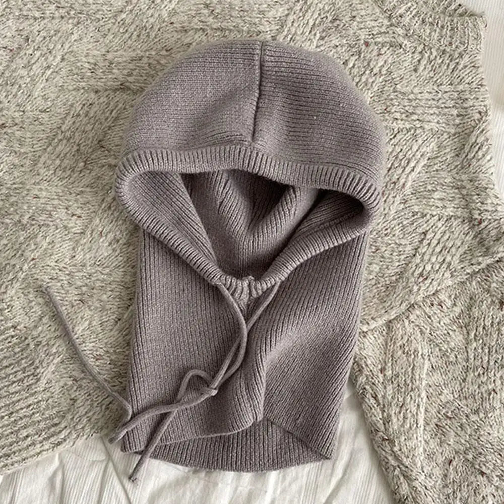 Cosycombe™ Knitted Hooded Balaclava and Neck Warmer in Soft Cashmere Knit