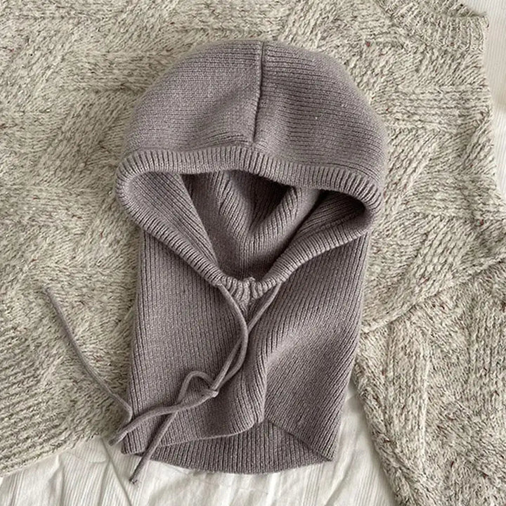 Cosycombe™ Knitted Hooded Balaclava and Neck Warmer in Soft Cashmere Knit