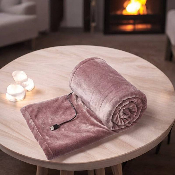 Cosycombe™ Soft Flannel USB Heated Blanket with 3 Heat Settings