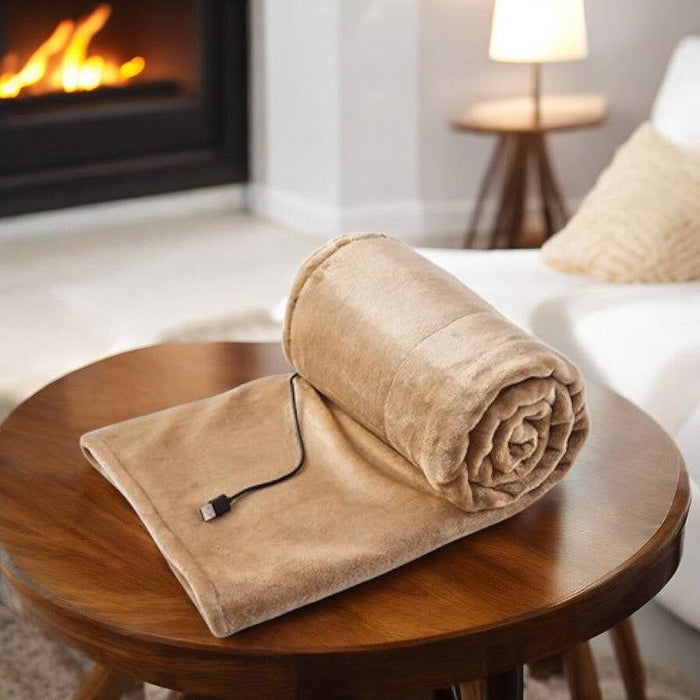 Cosycombe™ Soft Flannel USB Heated Blanket with 3 Heat Settings
