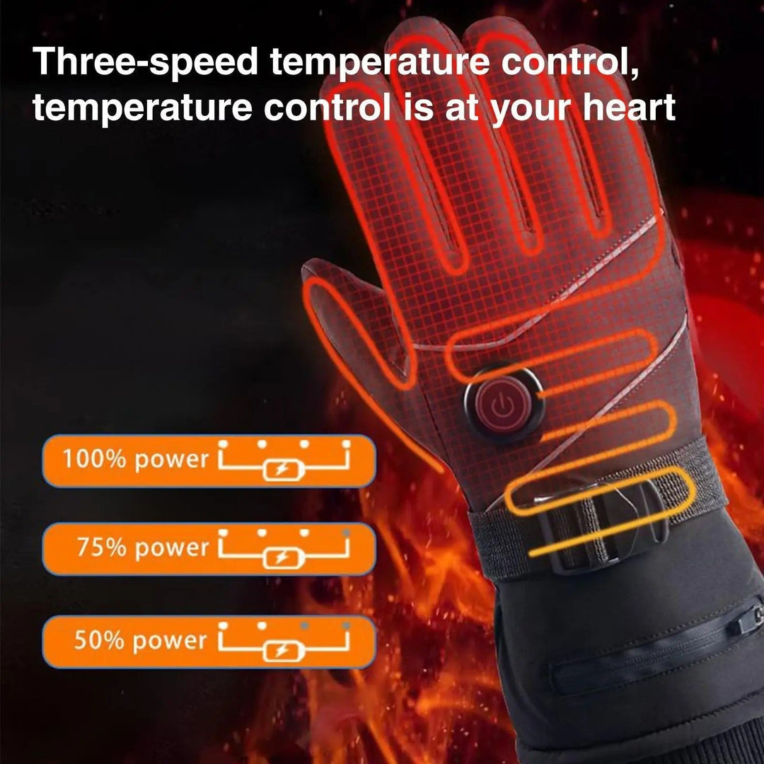 Cosycombe™ Heated Touchscreen Gloves with Fleece Lining and 3 Heat Levels
