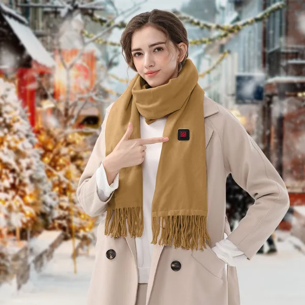 Cosycombe™ Heated Fleece Neck Scarf with LED Heat Indicator