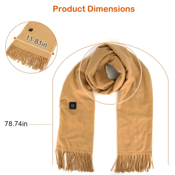 Cosycombe™ Heated Fleece Neck Scarf with LED Heat Indicator