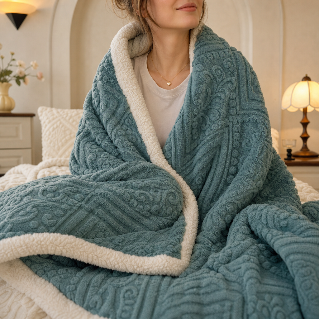 Cosycombe™ Double-Sided Embossed Throw – Soft on Both Faces
