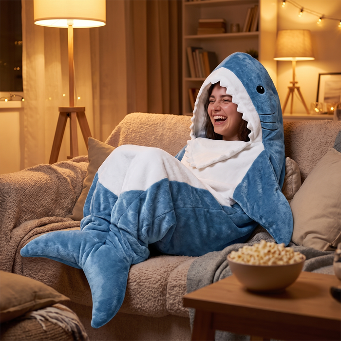 Cosycombe™ Shark Hoodie Blanket You Can Wear Around the House