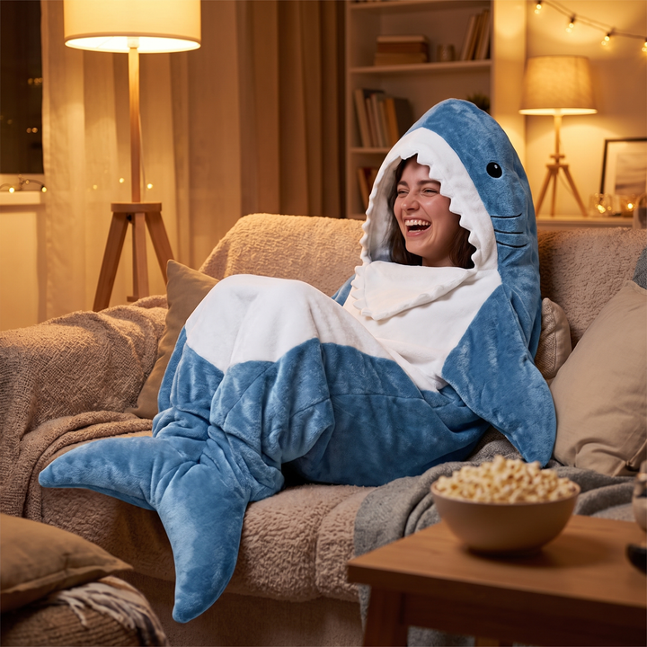 Cosycombe™ Shark Hoodie Blanket You Can Wear Around the House