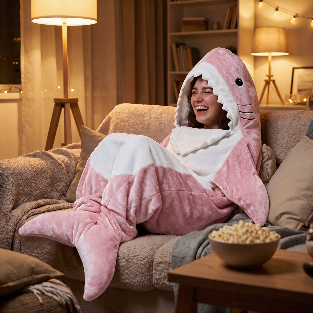 Cosycombe™ Shark Hoodie Blanket You Can Wear Around the House
