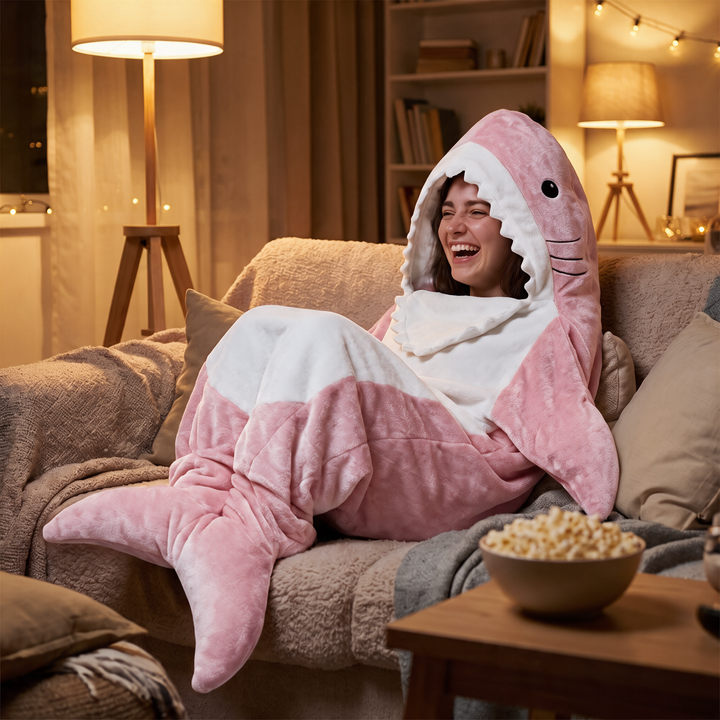 Cosycombe™ Shark Hoodie Blanket You Can Wear Around the House