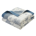 Cosycombe™ Five-Layer Cotton Gauze Blanket With Woven Floral Jacquard