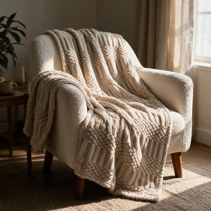 Cosycombe™ Fluffy Plush Fleece Throw for Sofas, Chairs and Beds