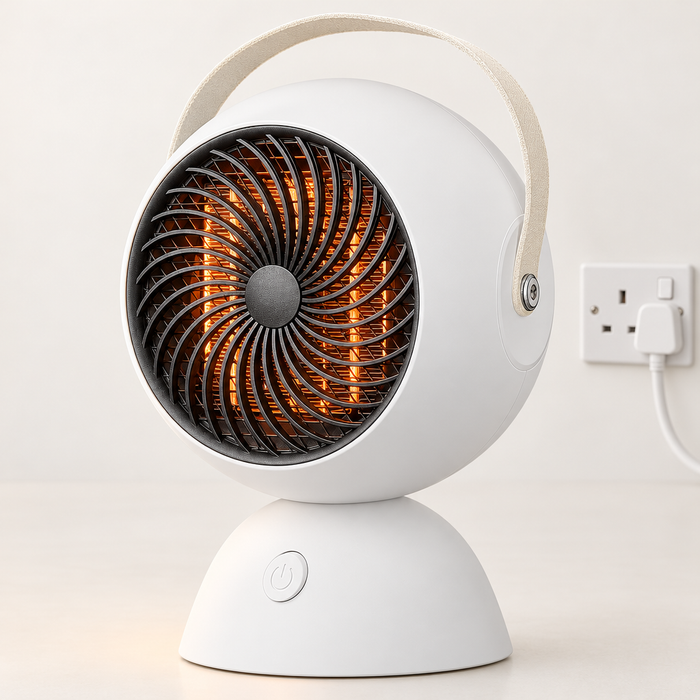 Cosycombe 1300W Desktop Fan Heater with 3 Speeds and Handle